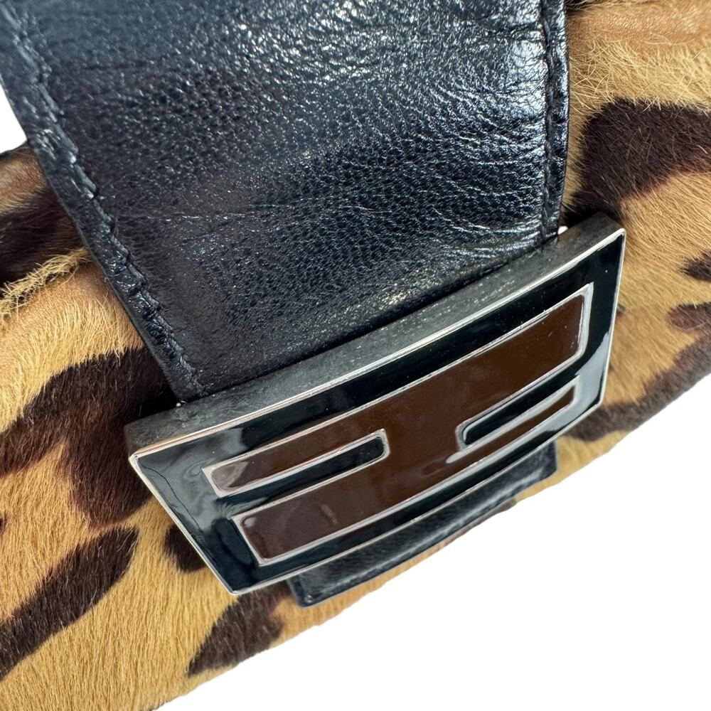 Fendi Vintage Leopard Print Calf Hair Shoulder Bag - Picture 15 of 16